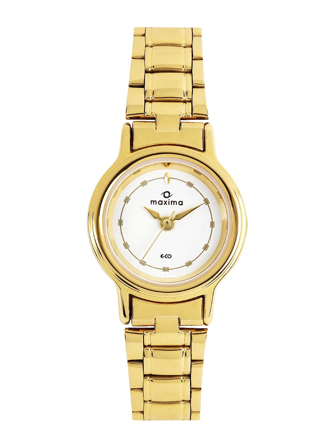 Maxima Women White Dial Watch