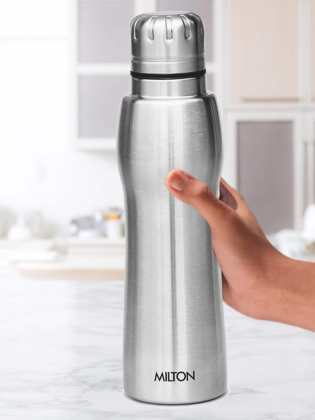 Buy Milton Silver Verve Thermosteel Hours Hot And Cold Water Bottle Ml Water Bottle