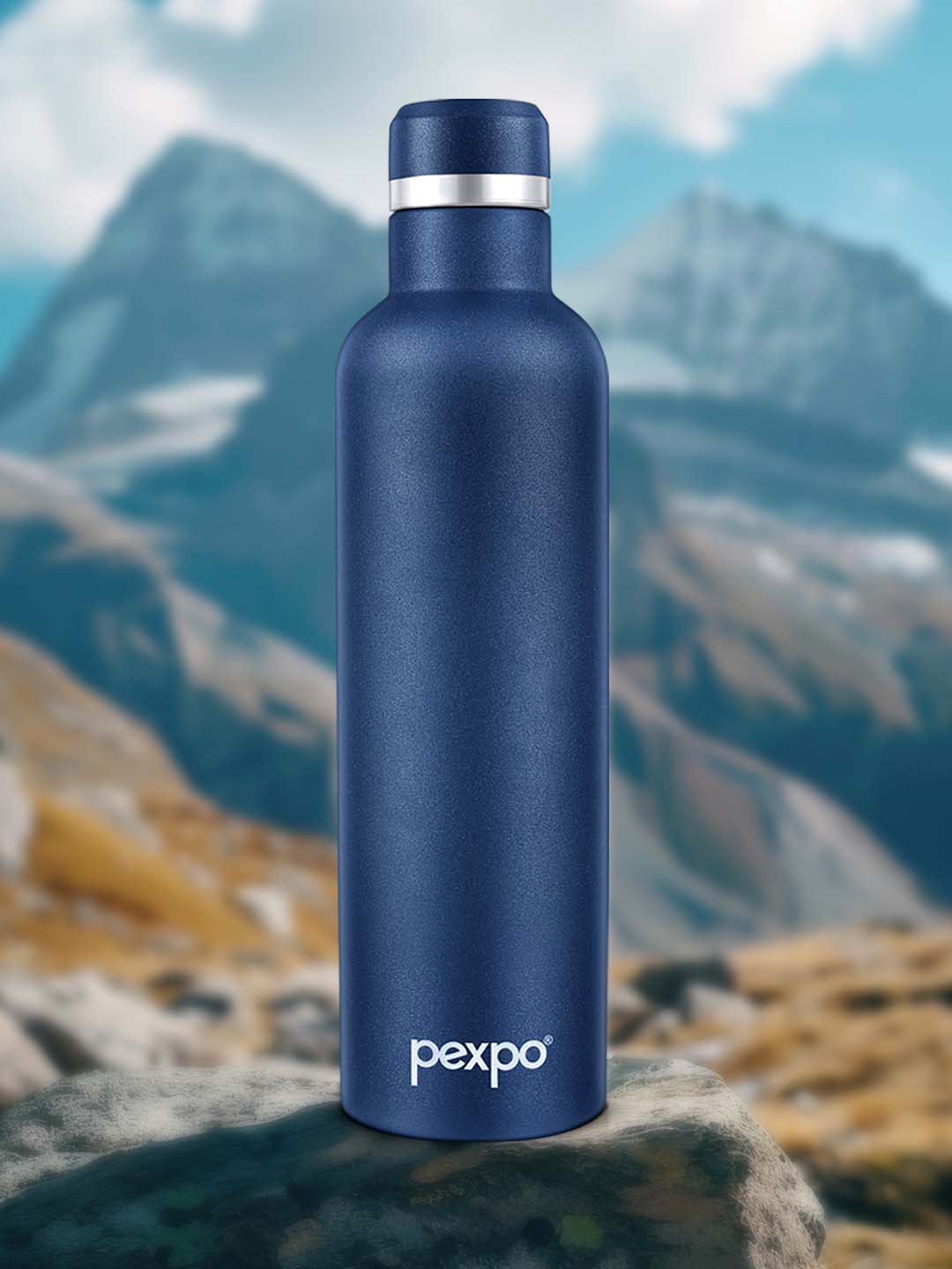 Buy Pexpo Oreo Denim Blue Thermosteel ISI Certified Hot Flask Insulated Water Bottle Ml