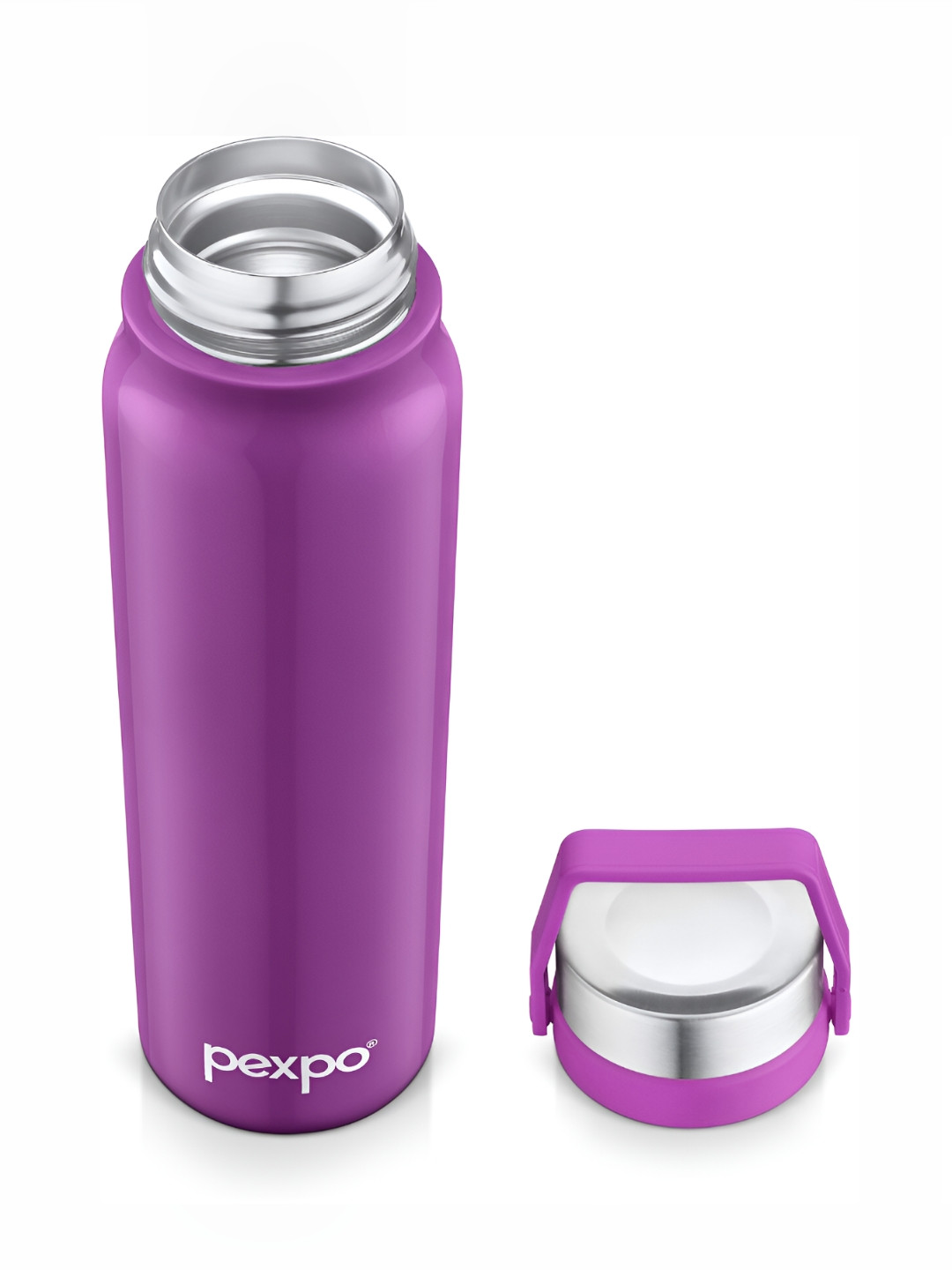 Buy Pexpo Pluto Purple Double Wall Thermosteel Hot Cold Insulated Water Bottle Ml Water
