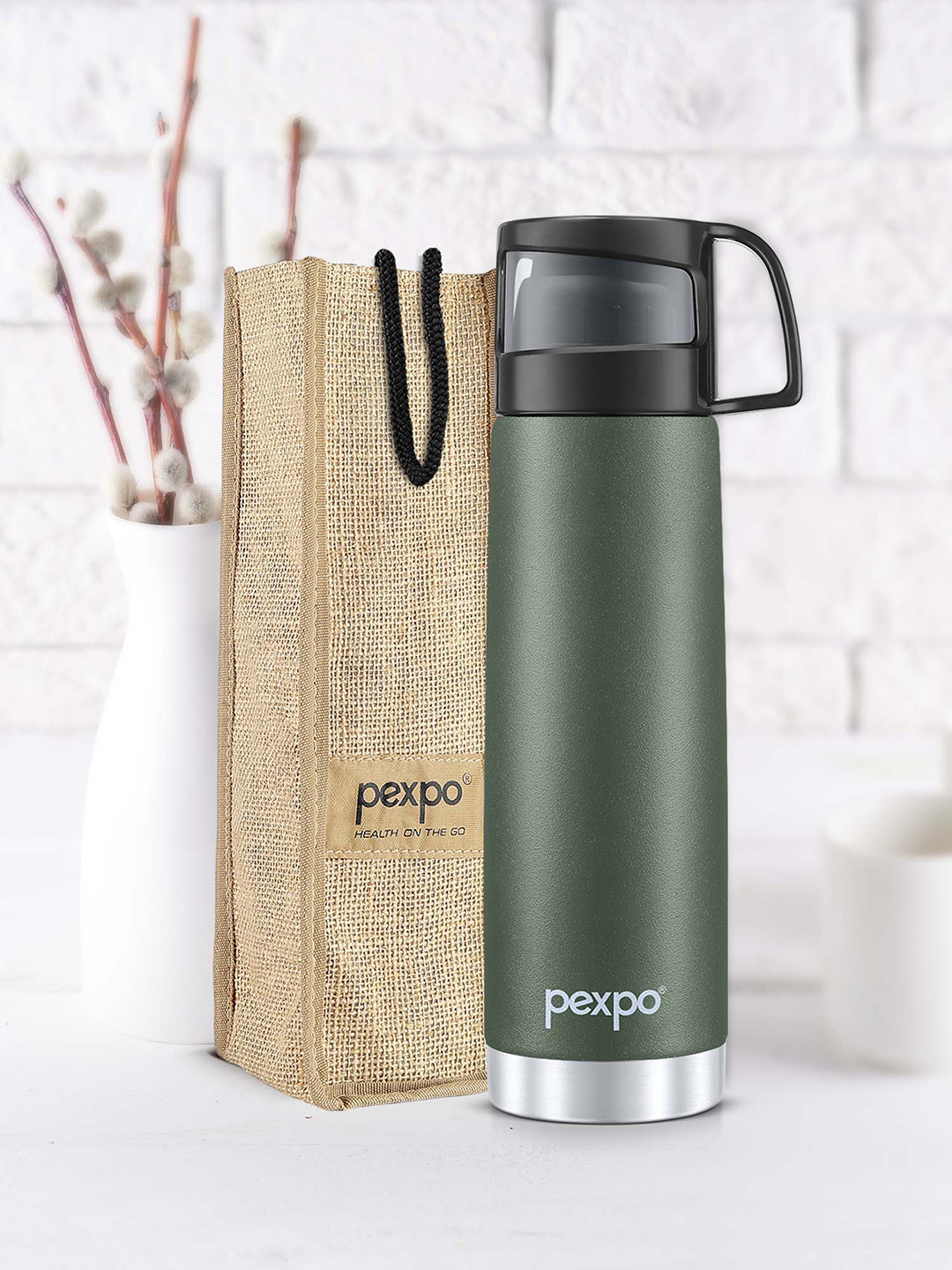 Buy Pexpo Fererro Green Isi Certified Thermosteel Hot Military Flask Water Bottle Ml Water