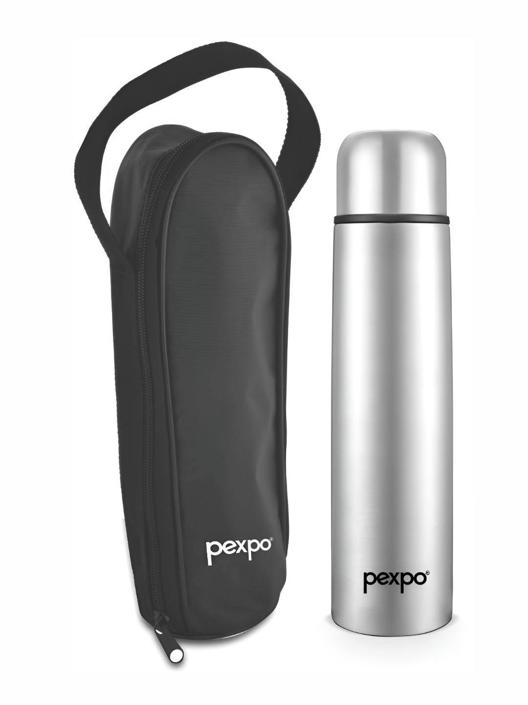 Buy Pexpo FLIPPRO Double Wall Thermosteel Hot Cold Silver Insulated Bottle L Water Bottle