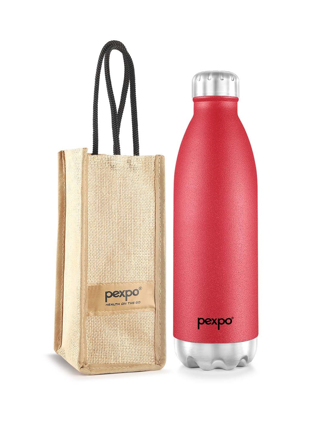 Buy Pexpo Electro Red ISI Certified Thermosteel 24 Hrs Hot Cold Insulated Water Bottle 1 8L