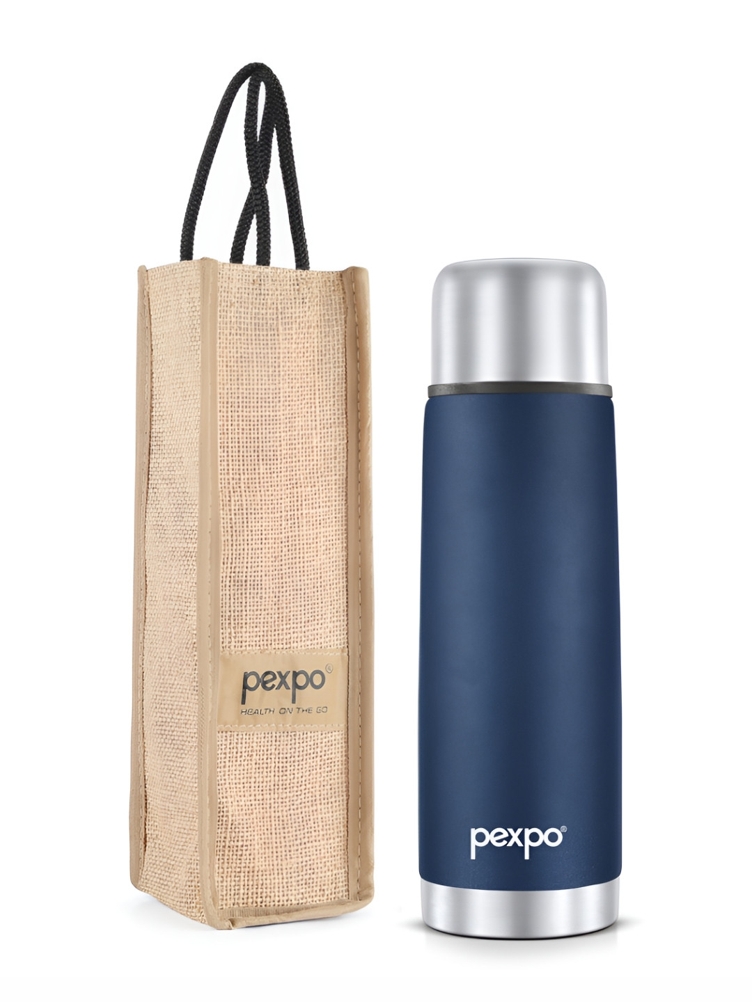 Buy Pexpo Flexo Denim Blue Isi Certified Thermosteel Hot Flask Insulated Water Bottle Ml