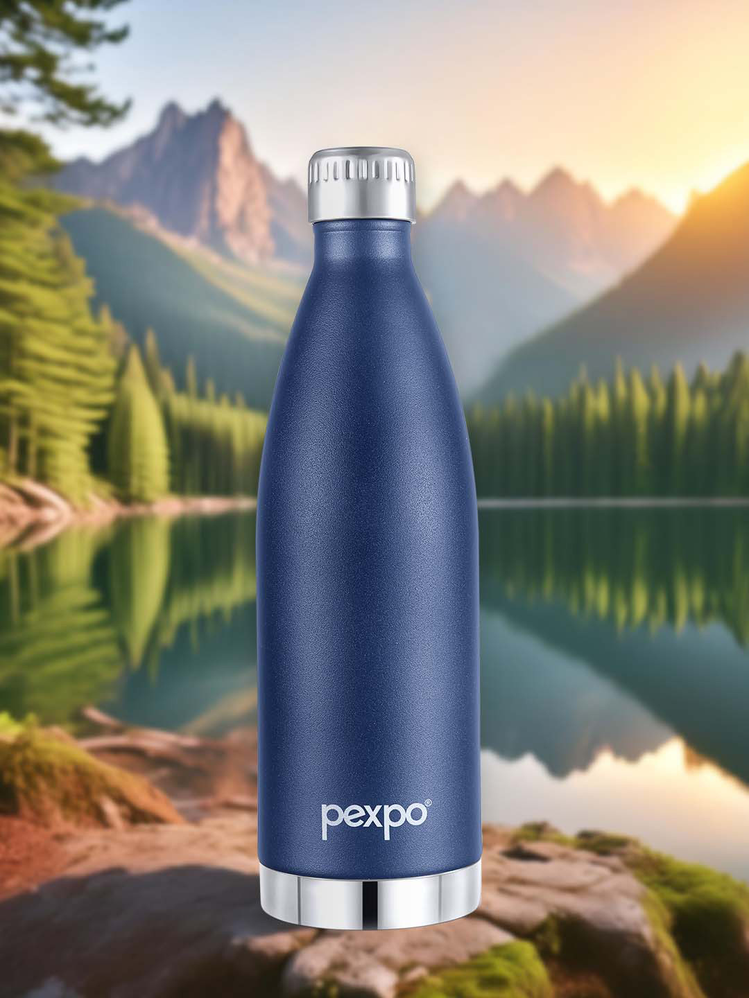 Buy Pexpo Extreme Denim Blue Printed ISI Certified Thermosteel Hot Flask Water Bottle Ml