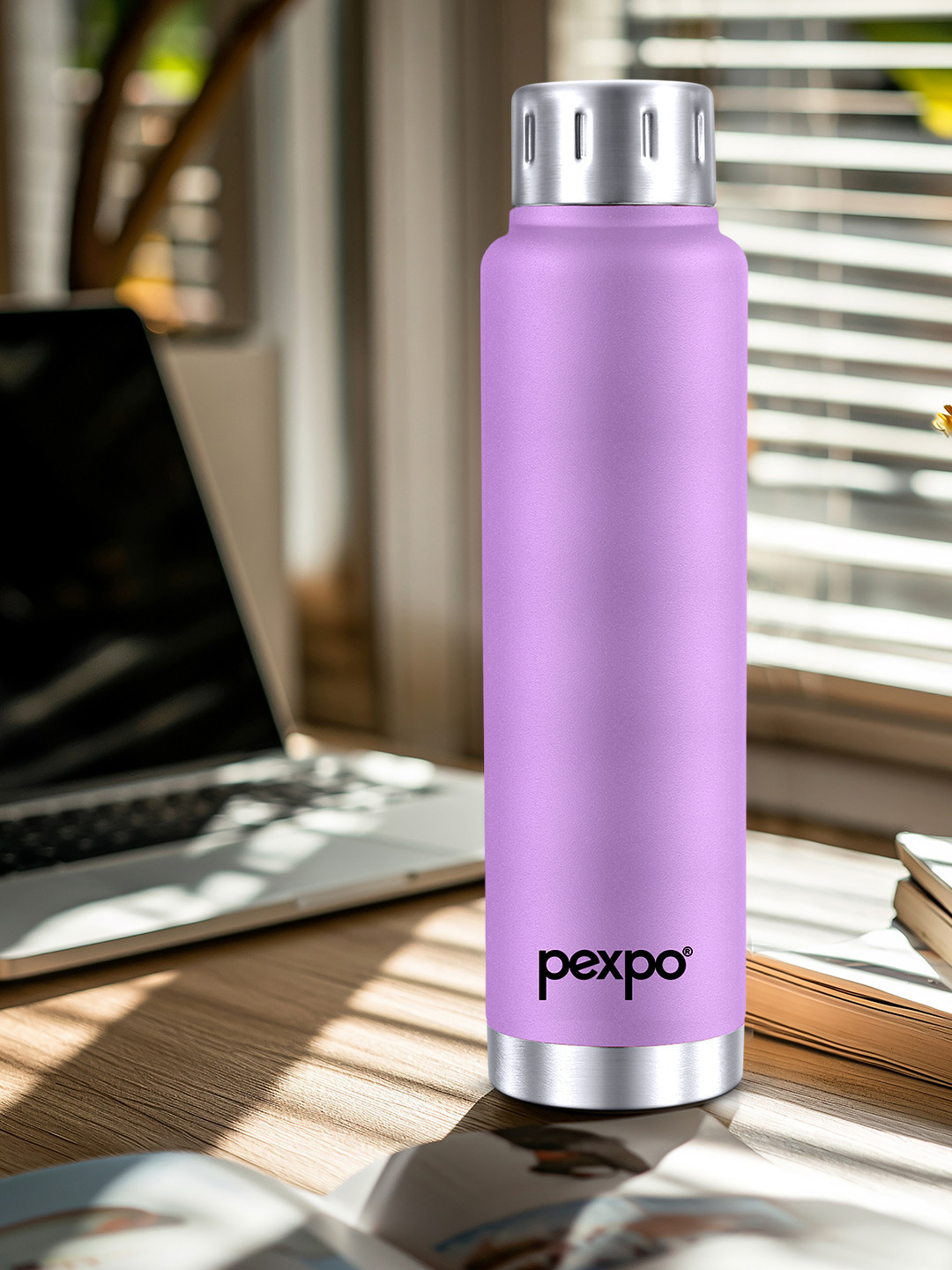 Buy Pexpo Purple Cameo Thermosteel Hot And Cold Upto Hrs Insulated Water Bottle Ml Water