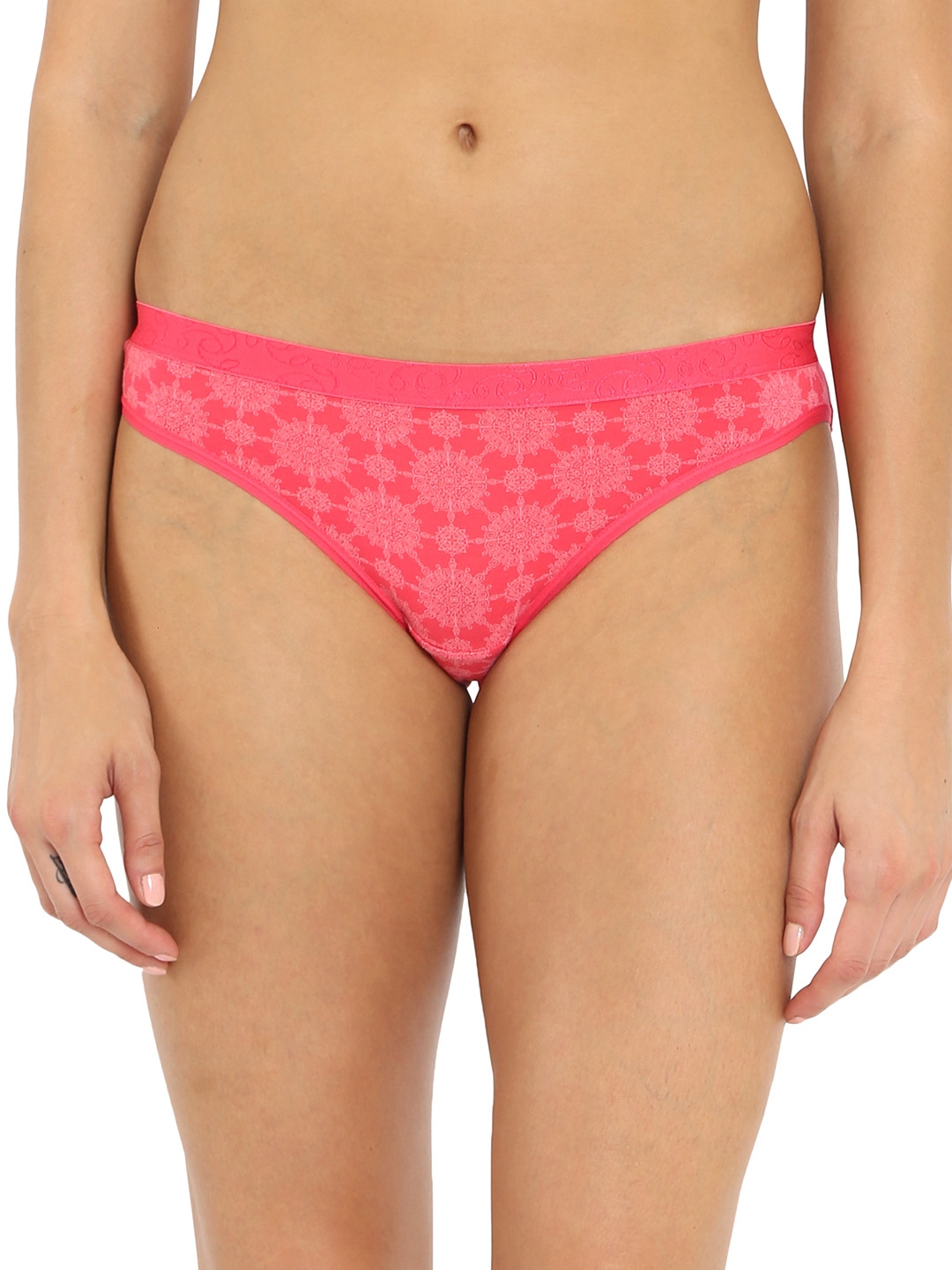 Buy Jockey Women Beige Blue Printed Bikini Briefs Briefs