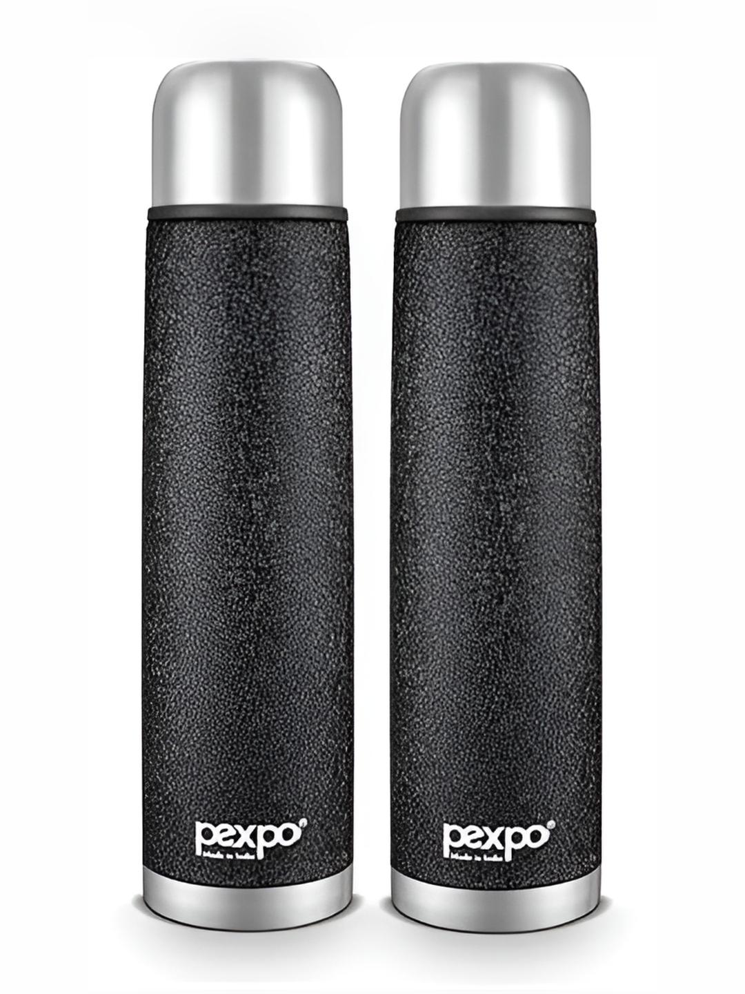 Buy Pexpo Flamingo Black Pcs Isi Certified Thermosteel Hot Cold Insulated Water Bottle L