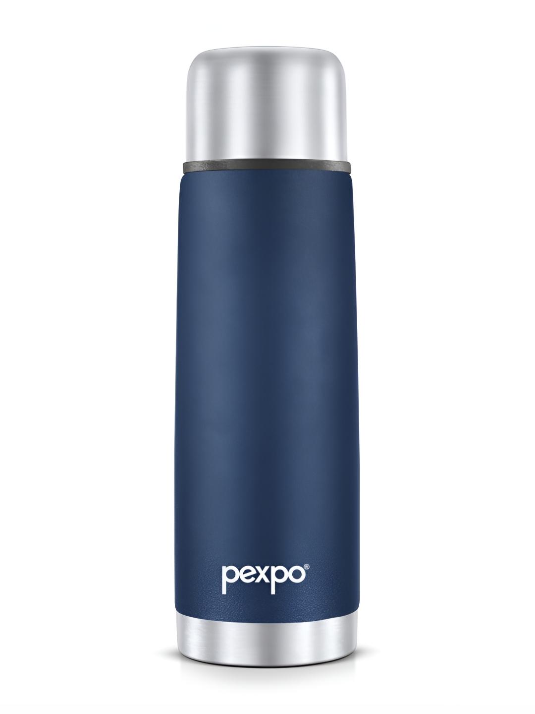 Buy Pexpo Flexo Denim Blue Double Wall Thermosteel Hot Flask Insulated Water Bottle Ml