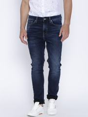 United Colors of Benetton Navy Washed Carrot Fit Jeans