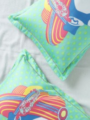 Portico New York Manish Arora Classic Green Set of 2 Printed 18 x 27 Rectangular Pillow Covers