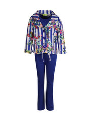 CUTECUMBER Girls Blue Floral Print Clothing Set