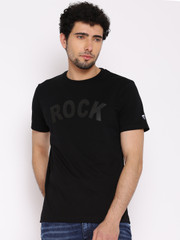 John Players Black Slim Fit T-shirt