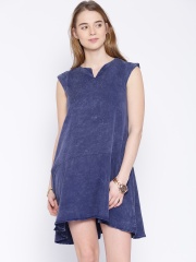 Alibi Blue Washed Shift Dress