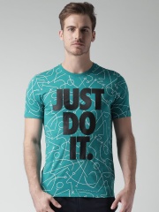 Nike Green PAS AOP Plays JDI Printed Basketball T-shirt
