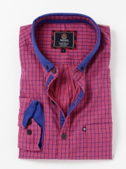 HARVARD Pink & Blue Checked Casual Shirt