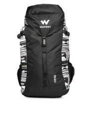wildcraft men black printed rucksack