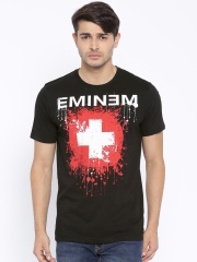 Eminem Men Black Printed T-Shirt