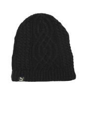 PUMA Unisex Black Levante Cable Knit Beanie