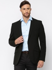 Theme Black Single-Breasted Fitted Blazer