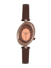 Sonata Women Orange & Brown Analogue Watch 8125QL01C
