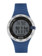 Sonata Men Blue Digital Watch 77041PP05J