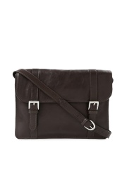 Hidesign Men Brown Leather Messenger Bag