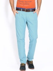 Breakbounce Men Blue Storm Tapered Fit Trousers
