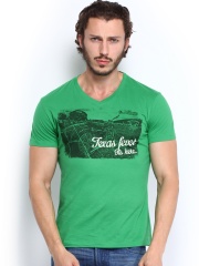 Wrangler Men Green Printed Ronald T-shirt
