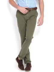 U.S. Polo Assn. Men Olive Green Slim Fit Trousers