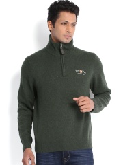 U.S. Polo Assn. Men Olive Green Woollen Sweater