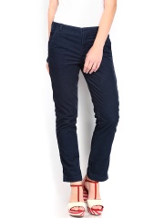 Calvin Klein Jeans Women Blue Corduroy Trousers