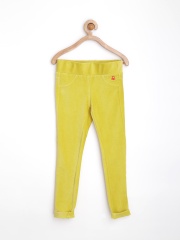 United Colors of Benetton Girls Yellow Corduroy Jeggings