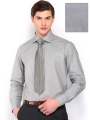 Tie Rack London Men Grey Slim Fit Formal Shirt & Tie Set