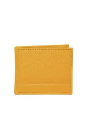 United Colors of Benetton Men Mustard Yellow Leather Wallet
