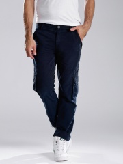 navy cargo trousers
