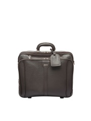 Adamis Unisex Brown Trolley Suitcase
