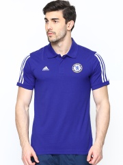 Adidas Men Blue CFC CO Football Polo T-shirt