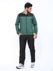 Adidas Men Green & Black Training TS BASIC WV Tracksuit