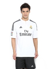 Adidas Men White Real Madrid Printed Jersey T-shirt