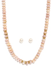 Ahaana Off-White Pearl Jewellery Set