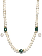 Ahaana White Pearl Jewellery Set