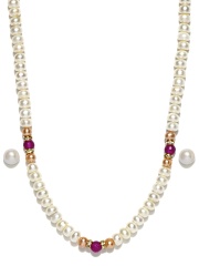 Ahaana White Pearl Jewellery Set