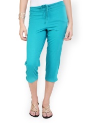 Alba Women Teal Green Capris