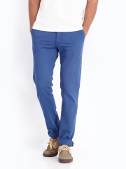 Allen Solly Men Blue Trenim Fit Chino Trousers
