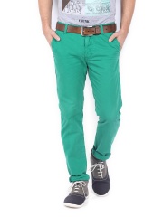 Allen Solly Men Green Trenim Fit Chino Trousers