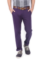 Allen Solly Men Purple Trenim Fit Chino Trousers