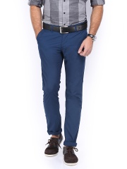 Allen Solly Men Blue Trenim Fit Chino Trousers