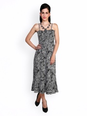 Anasazi Black Printed Maxi Dress