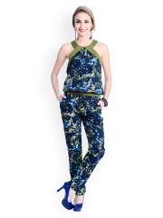 Anasazi Women Blue Printed Jumpsuit